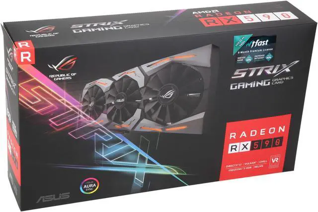 Alt view image 4 of 5 - ASUS ROG Strix Radeon RX 590 8GB GDDR5 CrossFireX Support Graphics Card ROG-STRIX-RX590-8G-GAMING