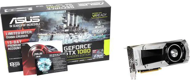 Alt view image 6 of 6 - ASUS GeForce GTX 1080 FE 8GB GDDR5X PCI Express 3.0 SLI Support Graphics Card GTX1080-8G