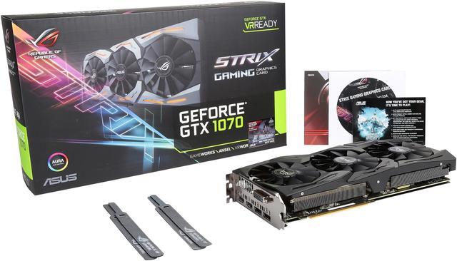 Alt view image 7 of 10 - ASUS ROG GeForce GTX 1070 8GB GDDR5 PCI Express 3.0 Graphics Card STRIX-GTX1070-O8G-GAMING