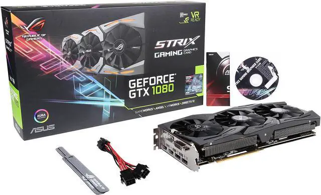 Alt view image 6 of 10 - ASUS ROG GeForce GTX 1080 8GB GDDR5X PCI Express 3.0 Graphics Card STRIX-GTX1080-A8G-GAMING