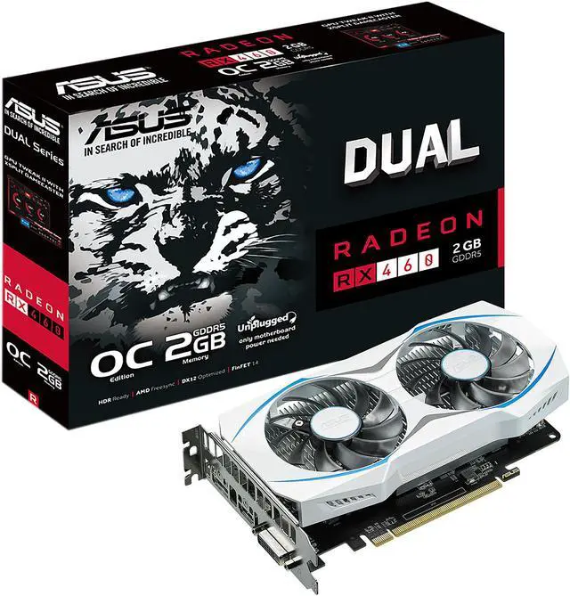 Alt view image 6 of 6 - ASUS Radeon RX 460 2GB GDDR5 PCI Express 3.0 Graphics Card DUAL-RX460-O2G