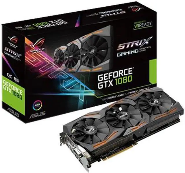 Alt view image 7 of 7 - ASUS ROG GeForce GTX 1080 ROG STRIX-GTX1080-O8G-GAMING (90YV09M1-M0NM00) 8GB 256-Bit GDDR5X PCI Express 3.0 HDCP Ready Video Card