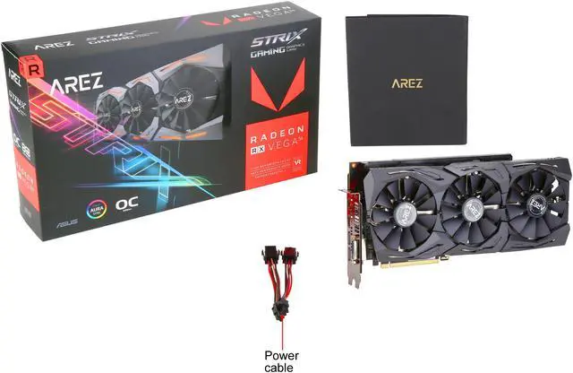 Alt view image 7 of 6 - ASUS AREZ Strix Radeon RX Vega 56 8GB HBM2 PCI Express 3.0 CrossFireX Support Graphics Card AREZ-STRIX-RXVEGA56-O8G-GAMING