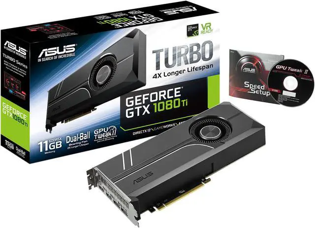 Alt view image 5 of 6 - ASUS GeForce GTX 1080 Ti 11GB GDDR5X PCI Express 3.0 SLI Support Graphics Card TURBO-GTX1080TI-11G