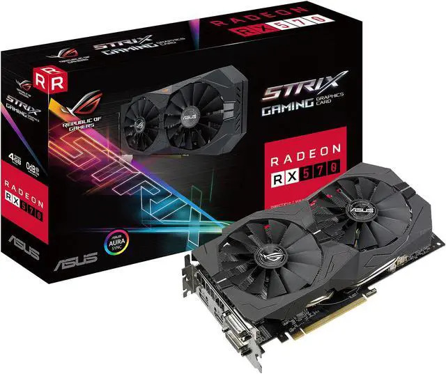 Open Box: ASUS ROG Strix Radeon RX 570 4G Gaming GDDR5 DP HDMI DVI VR ...