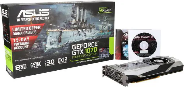 Alt view image 6 of 6 - ASUS GeForce GTX 1070 Graphics Card Geforce Gtx 1070