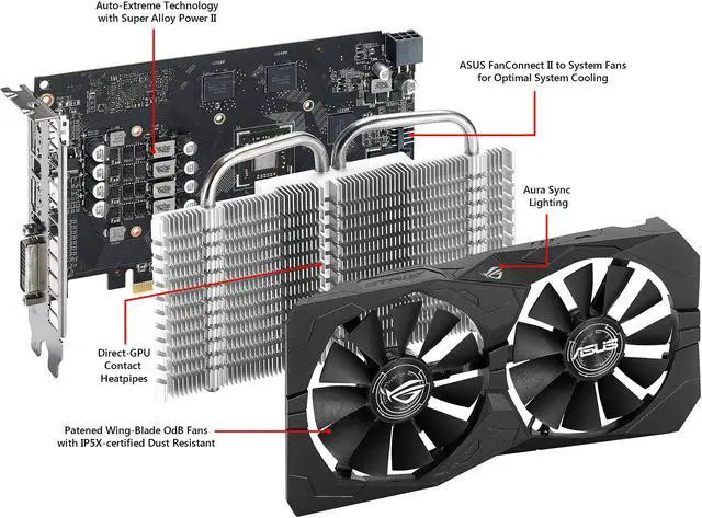 Alt view image 4 of 6 - ASUS ROG Strix Radeon RX 560 O4GB Gaming OC Edition GDDR5 DP HDMI DVI AMD Graphics Card (ROG-STRIX-RX560-O4G-GAMING)