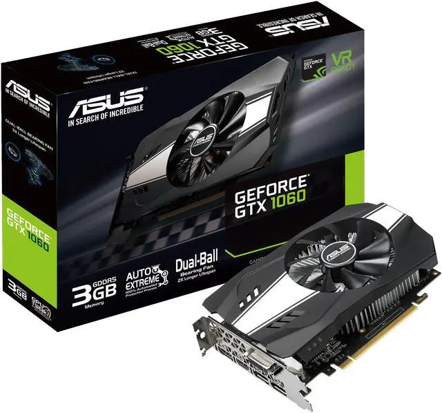 Alt view image 6 of 7 - ASUS GeForce GTX 1060 3GB Phoenix Fan Edition VR Ready HDMI DP DVI Graphics Card (PH-GTX1060-3G)