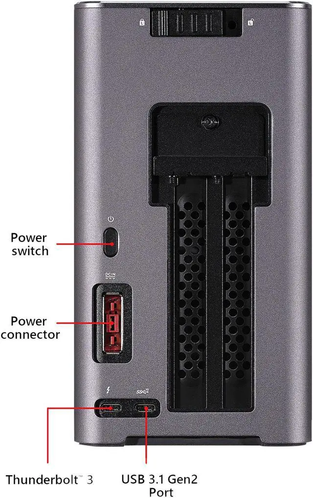 Alt view image 4 of 6 - ASUS XG Station Pro Thunderbolt 3 eGPU Dock Model XG-STATION-PRO