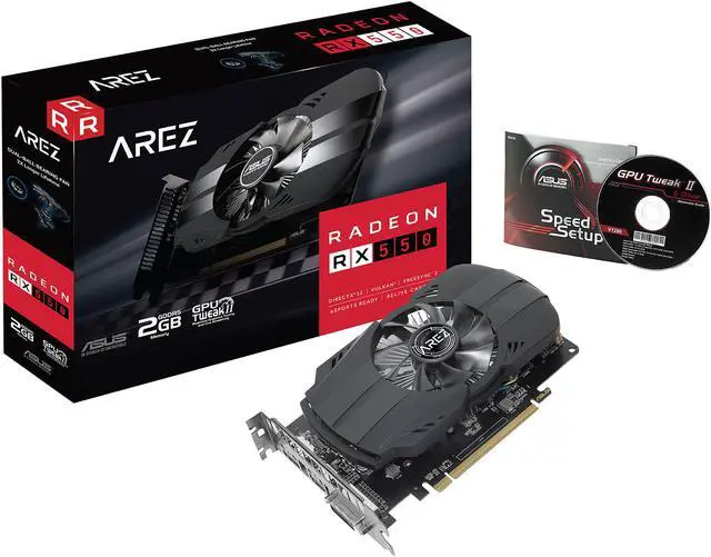 Alt view image 4 of 5 - ASUS Radeon RX 550 2GB GDDR5 PCI Express 3.0 CrossFireX Support Graphics Card AREZ-PH-RX550-2G