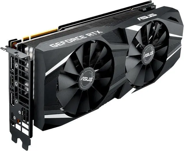 Alt view image 3 of 5 - ASUS GeForce RTX 2080 Overclocked 8G GDDR6 Dual-Fan Edition VR Ready HDMI DP 1.4 USB Type-C Graphics Card (DUAL-RTX2080-O8G)