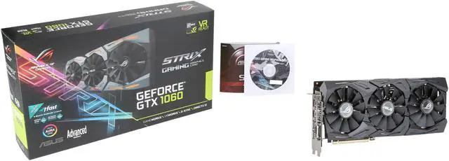 Alt view image 6 of 6 - ASUS ROG STRIX GeForce GTX 1060 6GB GDDR5 PCI Express 3.0 Graphics Card ROG-STRIX-GTX1060-A6G-GAMING