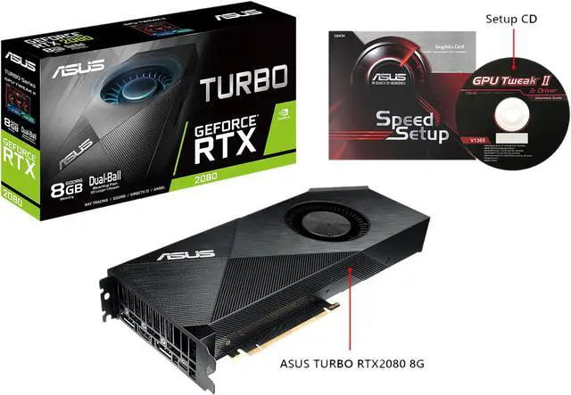 Alt view image 6 of 5 - ASUS GeForce RTX 2080 8G Turbo Edition GDDR6 HDMI DP 1.4 USB Type-C Graphics Card (TURBO-RTX2080-8G)