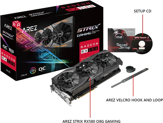 Open Box: ASUS AREZ Strix Radeon RX 580 Graphics Card AREZ-STRIX-RX580 ...