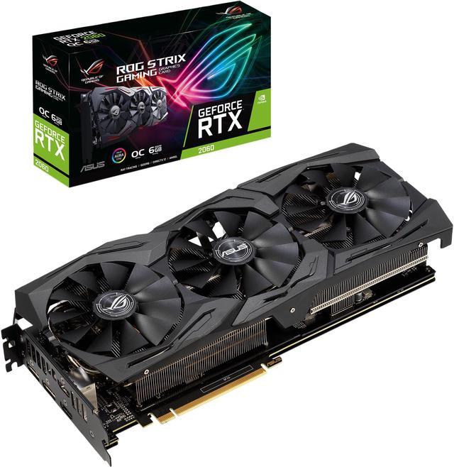 ASUS ROG STRIX GeForce 2060 6GB GDDR6 PCI Express 3.0 Video Card ROG-STRIX-RTX2060-O6G-GAMING GPUs / Video Graphics - Newegg.com