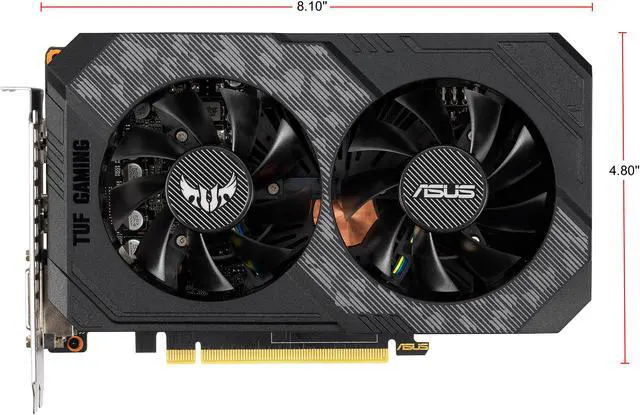 Alt view image 3 of 5 - ASUS TUF Gaming GeForce GTX 1660 Overclocked 6GB Dual-fan Edition HDMI DP DVI Gaming Graphics Card (TUF-GTX1660-O6G-GAMING)