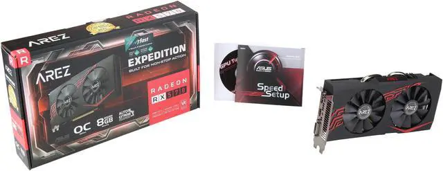 Alt view image 6 of 6 - ASUS AREZ Expedition Radeon RX 570 8GB GDDR5 PCI Express 3.0 CrossFireX Support Graphics Card AREZ-EX-RX570-O8G