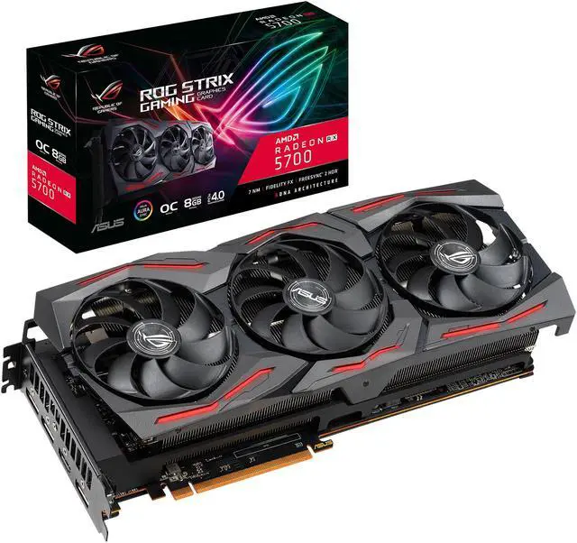 Alt view image 6 of 9 - ASUS ROG STRIX AMD Radeon RX 5700 Overclocked 8G GDDR6 HDMI DisplayPort Gaming Graphics Card (ROG-STRIX-RX5700-O8G-GAMING)