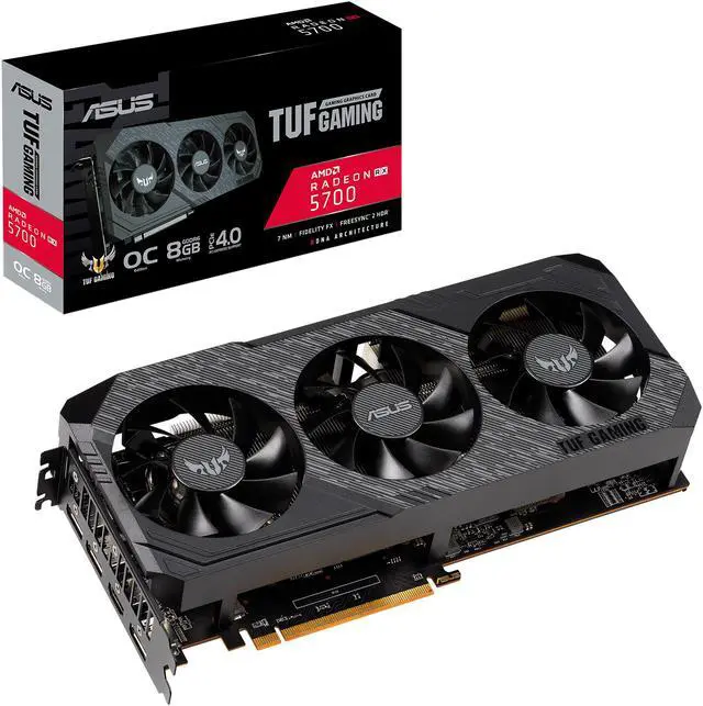 Alt view image 8 of 8 - ASUS TUF Gaming X3 AMD Radeon RX 5700 Overclocked 8G GDDR6 HDMI DisplayPort Gaming Graphics Card (TUF 3-RX5700-O8G-GAMING)
