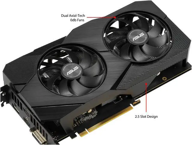 Alt view image 2 of 8 - ASUS GeForce RTX 2060 Advanced Overclocked 6G GDDR6 Dual-Fan EVO Edition VR Ready HDMI DisplayPort DVI Graphics Card (DUAL-RTX2060-A6G-EVO)
