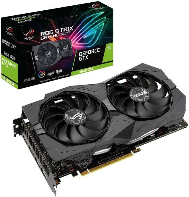 Alt view image 8 of 8 - ASUS ROG Strix GeForce GTX 1660 SUPER Advanced 6GB Edition GDDR6 HDMI 2.0 DP 1.4 Gaming Graphics Card (ROG-STRIX-GTX1660S-A6G-GAMING)