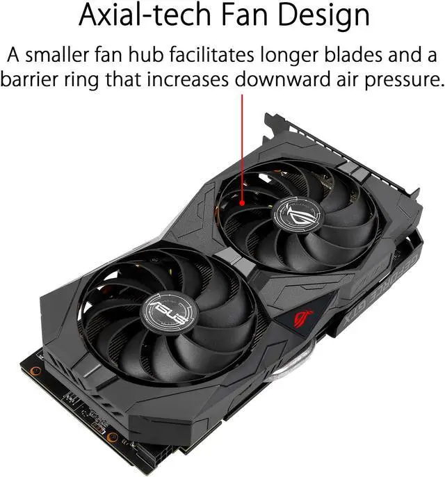 Alt view image 2 of 8 - ASUS ROG Strix GeForce GTX 1650 SUPER Advanced 4GB Edition GDDR6 HDMI 2.0 DP 1.4 Gaming Graphics Card (ROG-STRIX-GTX1650S-A4G-GAMING)