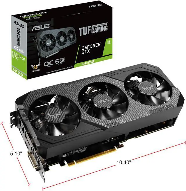 Alt view image 9 of 9 - ASUS TUF Gaming X3 GeForce GTX 1660 SUPER 6GB GDDR6 PCI Express 3.0 Graphics Card TUF 3-GTX1660S-O6G-GAMING