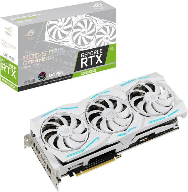 Alt view image 7 of 7 - ASUS ROG STRIX GeForce RTX 2080 SUPER 8GB GDDR6 PCI Express 3.0 SLI Support Graphics Card ROG-STRIX-RTX2080S-O8G-WHITE-GAMING