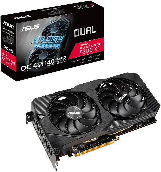 Alt view image 7 of 7 - ASUS Dual Radeon RX 5500 XT 4GB GDDR6 PCI Express 4.0 Graphics Card DUAL-RX5500XT-O4G-EVO