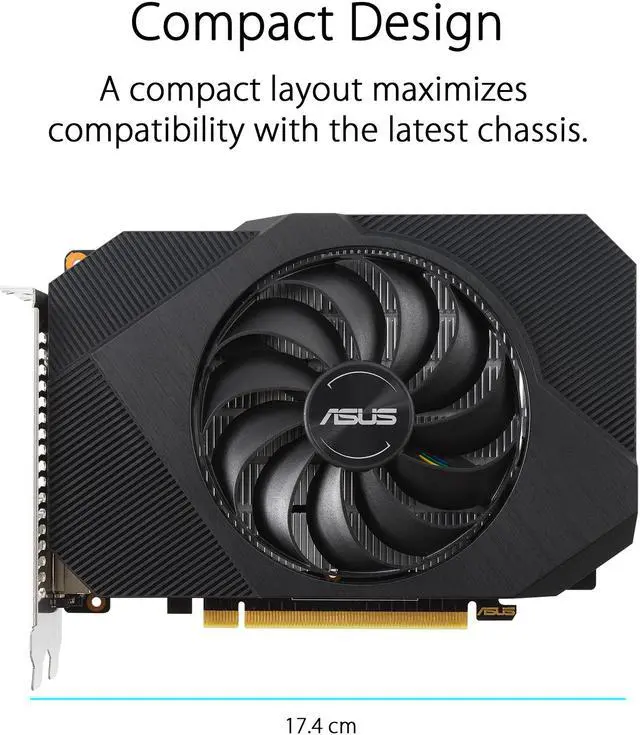 Alt view image 5 of 6 - ASUS Phoenix NVIDIA GeForce GTX 1650 OC Edition Gaming Graphics Card (PCIe 3.0, 4GB GDDR6 Memory, HDMI, DisplayPort, DVI-D, Axial-tech Fan Design), PH-GTX1650-O4GD6
