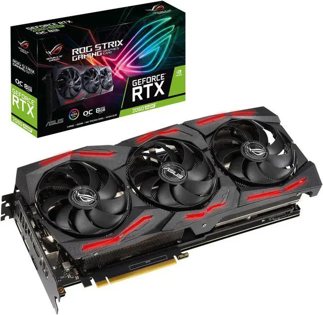 Alt view image 7 of 7 - ASUS ROG STRIX GeForce RTX 2060 SUPER 8GB GDDR6 PCI Express 3.0 Graphics Card ROG-STRIX-RTX2060S-O8G-EVO-V2-GAMING