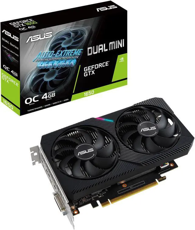 Alt view image 7 of 7 - ASUS Dual GeForce GTX 1650 4GB GDDR6 PCI Express 3.0 Graphics Card DUAL-GTX1650-O4GD6-MINI