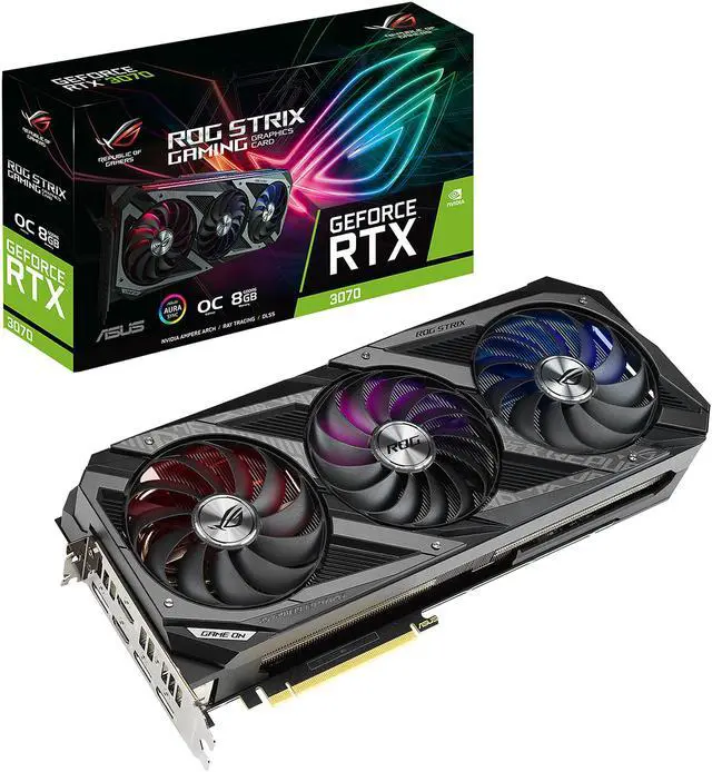 Alt view image 7 of 7 - ASUS ROG Strix GeForce RTX 3070 8GB GDDR6 PCI Express 4.0 Graphics Card ROG-STRIX-RTX3070-O8G-GAMING