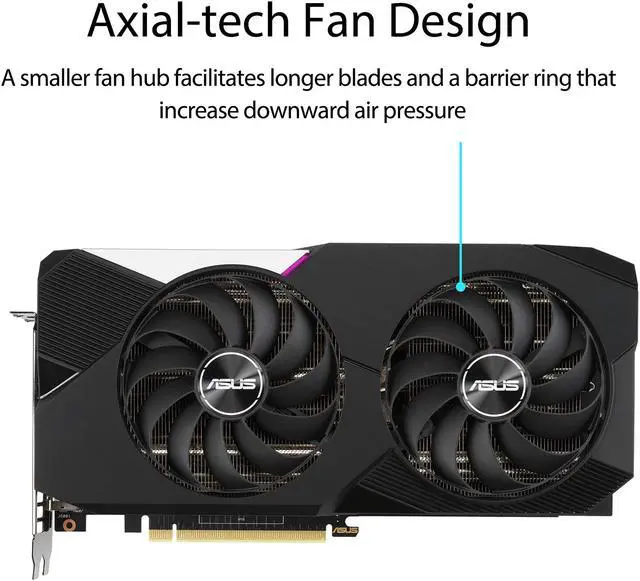 Alt view image 2 of 7 - ASUS Dual GeForce RTX 3070 8GB GDDR6 PCI Express 4.0 Graphics Card DUAL-RTX3070-O8G