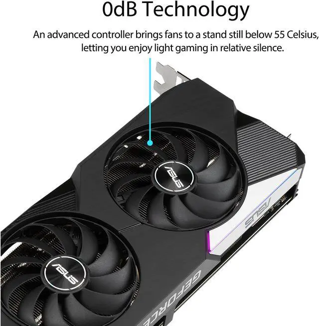 Alt view image 3 of 7 - ASUS Dual GeForce RTX 3070 8GB GDDR6 PCI Express 4.0 Graphics Card DUAL-RTX3070-O8G