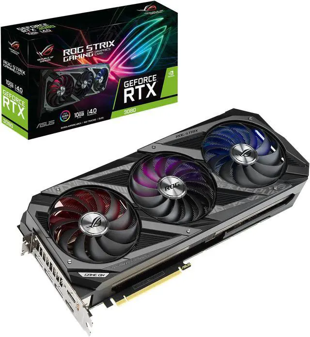 Alt view image 7 of 7 - ASUS ROG Strix GeForce RTX 3080 10GB GDDR6X PCI Express 4.0 Graphics Card ROG-STRIX-RTX3080-10G-GAMING