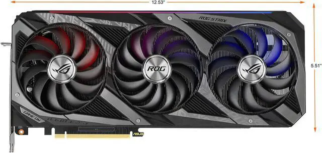 Alt view image 2 of 7 - ASUS ROG Strix GeForce RTX 3080 10GB GDDR6X PCI Express 4.0 Graphics Card ROG-STRIX-RTX3080-10G-GAMING