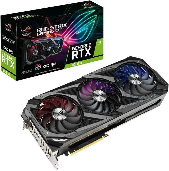 Alt view image 14 of 15 - ASUS ROG STRIX GeForce RTX 3060 Ti 8GB GDDR6 PCI Express 4.0 Graphics Card ROG-STRIX-RTX3060TI-O8G-GAMING