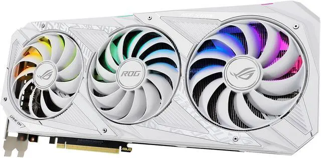 Alt view image 3 of 15 - ASUS ROG Strix GeForce RTX 3070 8GB GDDR6 PCI Express 4.0 Graphics Card ROG-STRIX-RTX3070-O8G-WHITE