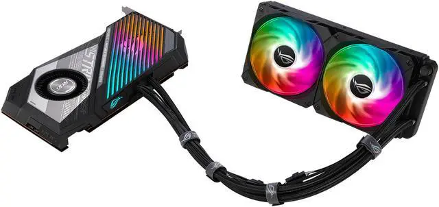 Alt view image 5 of 16 - ASUS ROG Strix Radeon RX 6900 XT 16GB GDDR6 PCI Express 4.0 CrossFireX Support Graphics Card ROG-STRIX-LC-RX6900XT-O16G-GAMING