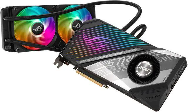 Alt view image 2 of 16 - ASUS ROG Strix Radeon RX 6900 XT 16GB GDDR6 PCI Express 4.0 CrossFireX Support Graphics Card ROG-STRIX-LC-RX6900XT-O16G-GAMING