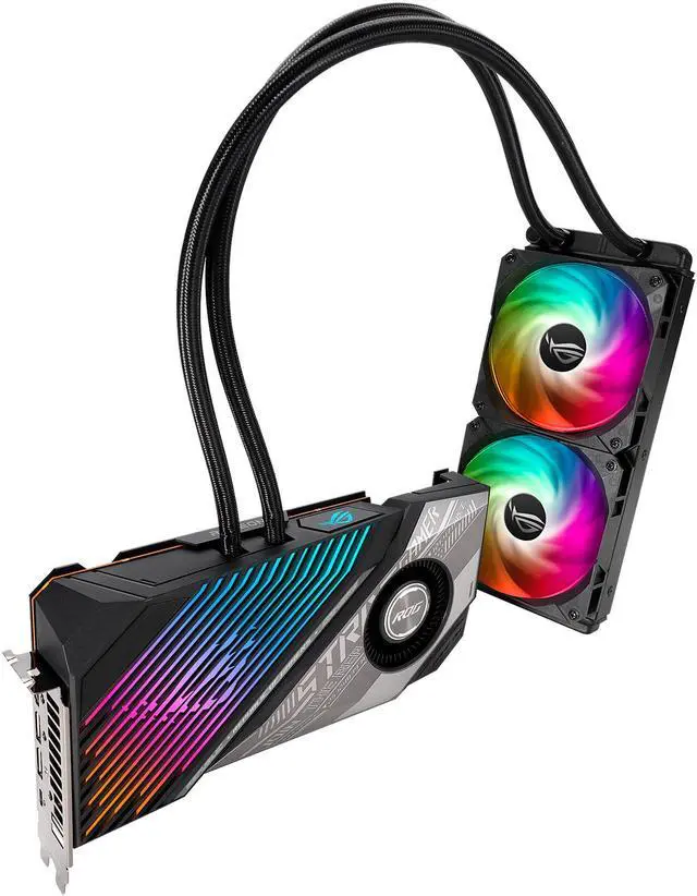 Alt view image 7 of 16 - ASUS ROG Strix Radeon RX 6900 XT 16GB GDDR6 PCI Express 4.0 CrossFireX Support Graphics Card ROG-STRIX-LC-RX6900XT-O16G-GAMING