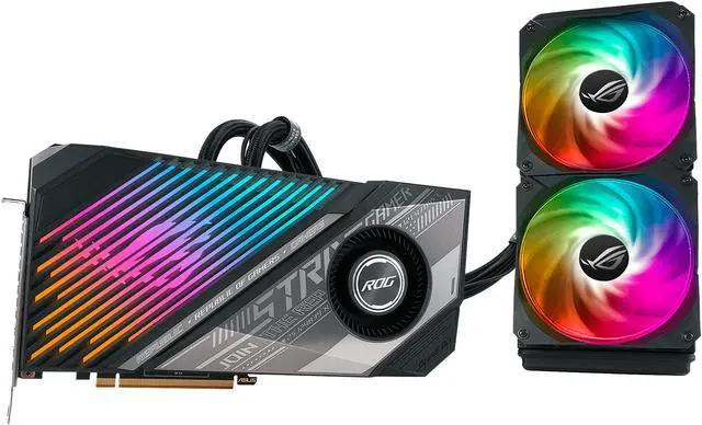 Alt view image 9 of 16 - ASUS ROG Strix Radeon RX 6900 XT 16GB GDDR6 PCI Express 4.0 CrossFireX Support Graphics Card ROG-STRIX-LC-RX6900XT-O16G-GAMING