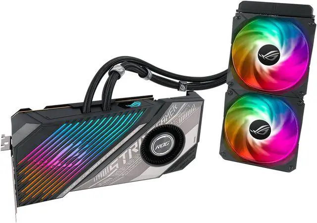 Alt view image 8 of 16 - ASUS ROG Strix Radeon RX 6900 XT 16GB GDDR6 PCI Express 4.0 CrossFireX Support Graphics Card ROG-STRIX-LC-RX6900XT-O16G-GAMING