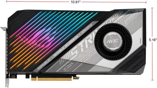Alt view image 12 of 16 - ASUS ROG Strix Radeon RX 6900 XT 16GB GDDR6 PCI Express 4.0 CrossFireX Support Graphics Card ROG-STRIX-LC-RX6900XT-O16G-GAMING
