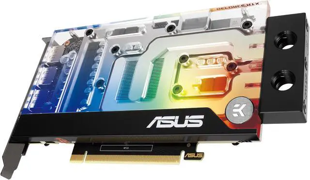 Alt view image 7 of 20 - ASUS EKWB GeForce RTX 3070 8GB GDDR6 Video Card (PCIe 4.0, 8GB GDDR6 Memory, HDMI 2.1, DisplayPort 1.4a, Protective Backplate, Stainless Steel Bracket, Single-slot Design, and EK Water Block)