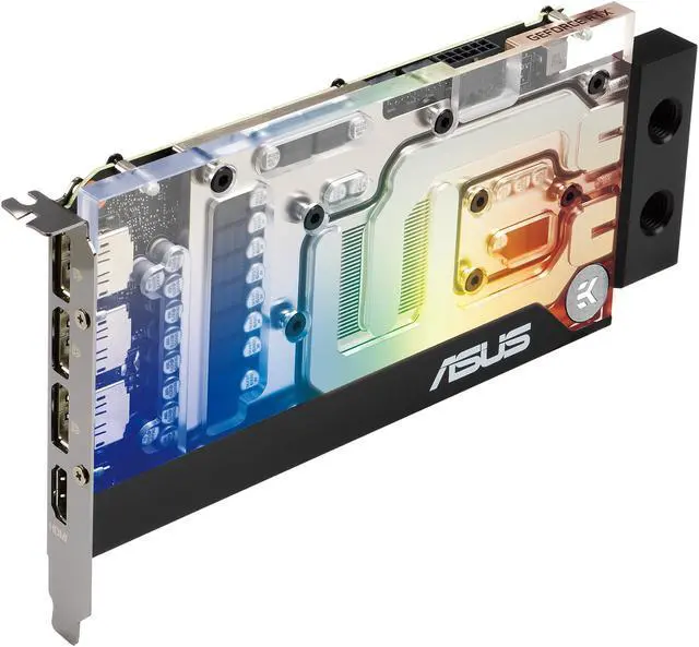 Alt view image 8 of 20 - ASUS EKWB GeForce RTX 3070 8GB GDDR6 Video Card (PCIe 4.0, 8GB GDDR6 Memory, HDMI 2.1, DisplayPort 1.4a, Protective Backplate, Stainless Steel Bracket, Single-slot Design, and EK Water Block)