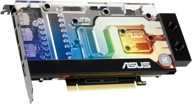 Alt view image 4 of 20 - ASUS EKWB GeForce RTX 3070 8GB GDDR6 Video Card (PCIe 4.0, 8GB GDDR6 Memory, HDMI 2.1, DisplayPort 1.4a, Protective Backplate, Stainless Steel Bracket, Single-slot Design, and EK Water Block)
