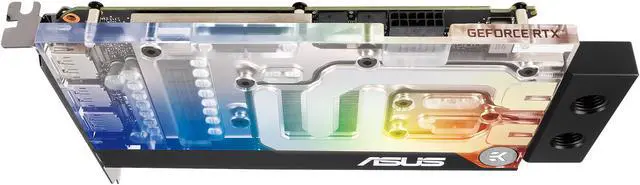 Alt view image 10 of 20 - ASUS EKWB GeForce RTX 3070 8GB GDDR6 Video Card (PCIe 4.0, 8GB GDDR6 Memory, HDMI 2.1, DisplayPort 1.4a, Protective Backplate, Stainless Steel Bracket, Single-slot Design, and EK Water Block)