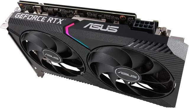 Alt view image 6 of 10 - ASUS DUAL GeForce RTX 3060 OC Edition Gaming Graphics Card (PCIe 4.0, 12GB GDDR6 Memory, HDMI 2.1, DisplayPort 1.4a, 2-slot Design, Axial-tech Fan Design, 0dB Technology), DUAL-RTX3060-O12G